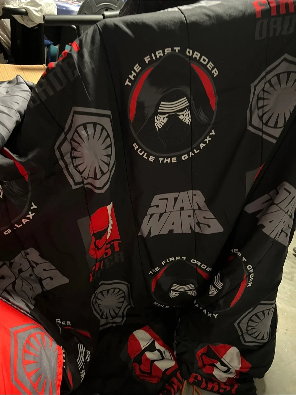 Star Wars The Force Awakens Kylo Ren Graphic Blanket - Black, Red, Gray